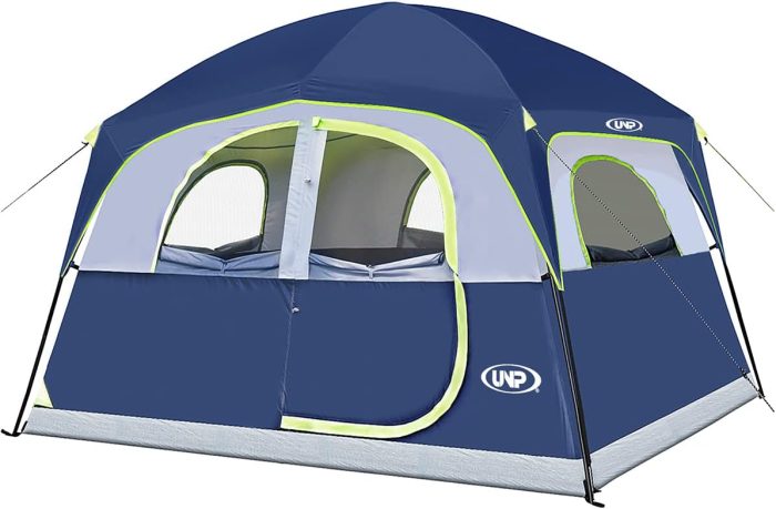 UNP Tents 6 Person Waterproof Windproof Easy Setup,Double Layer Family Camping Tent with 1 Mesh Door & 5 Large Mesh Windows -10'X9'X78in(H) - Image 9